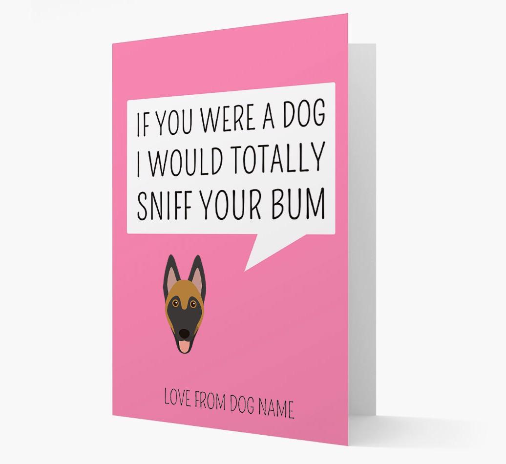 Personalized 'I'd Sniff Your Bum' Card