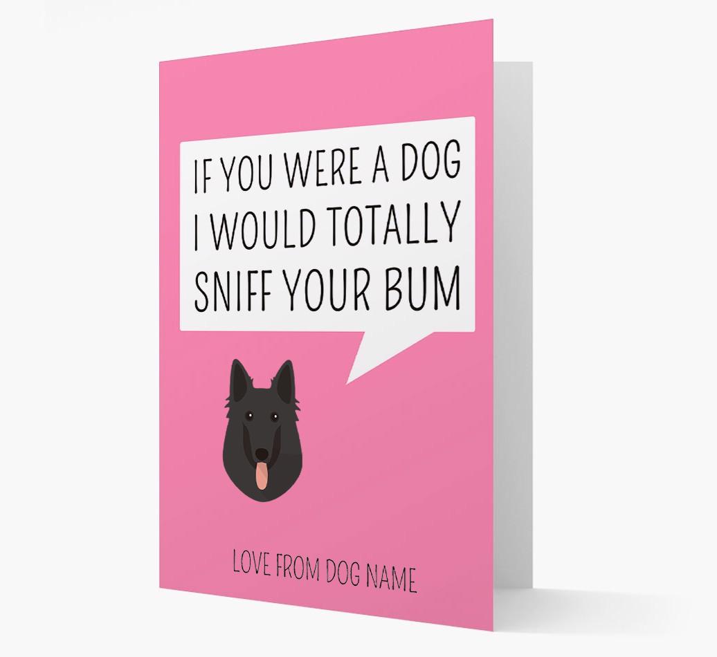 Personalized 'I'd Sniff Your Bum' Card