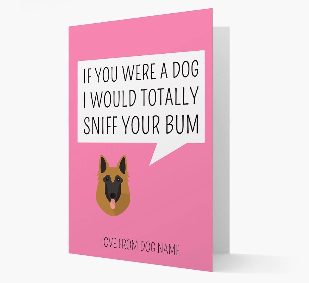 Personalized 'I'd Sniff Your Bum' Card