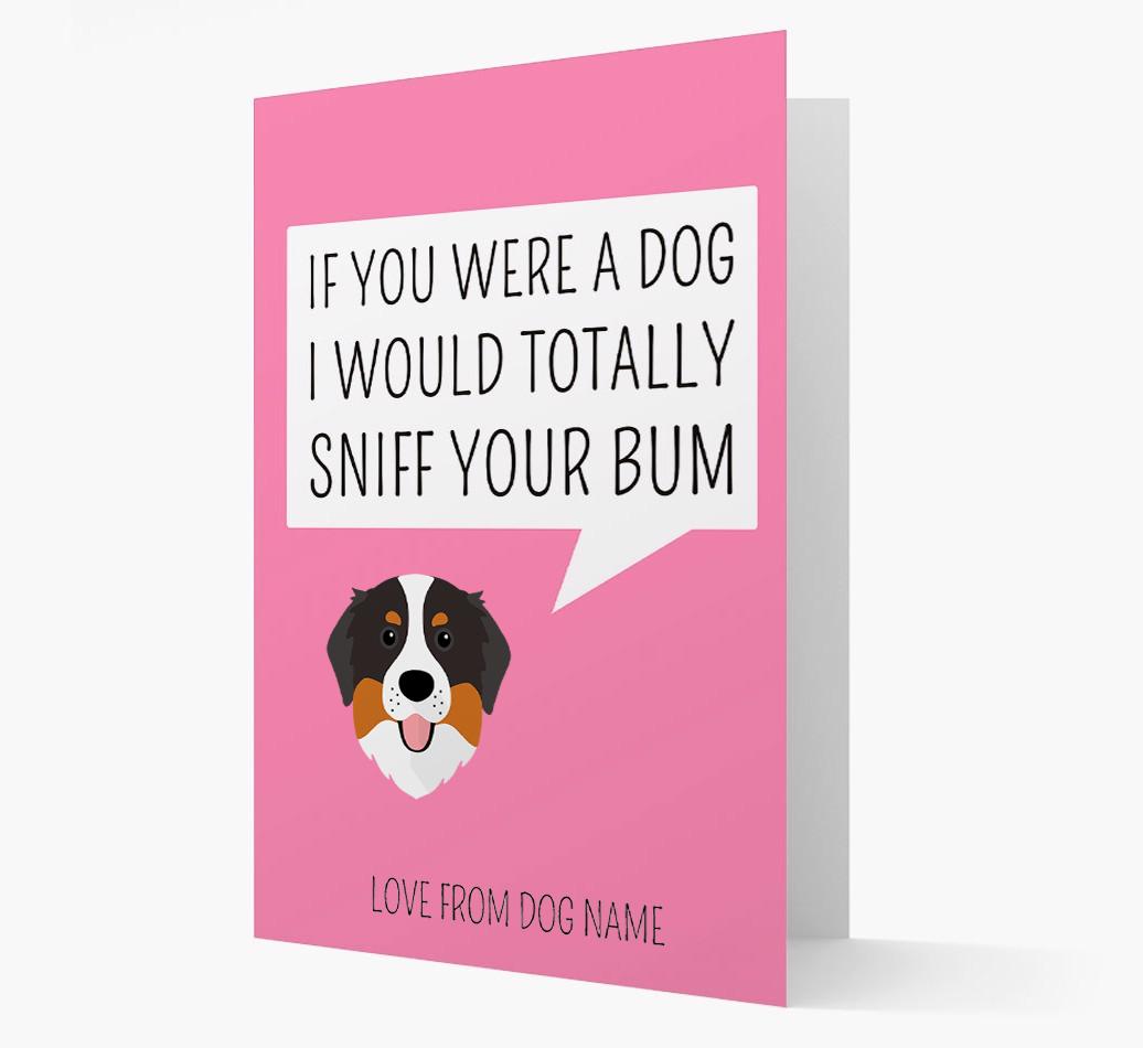 Personalized 'I'd Sniff Your Bum' Card