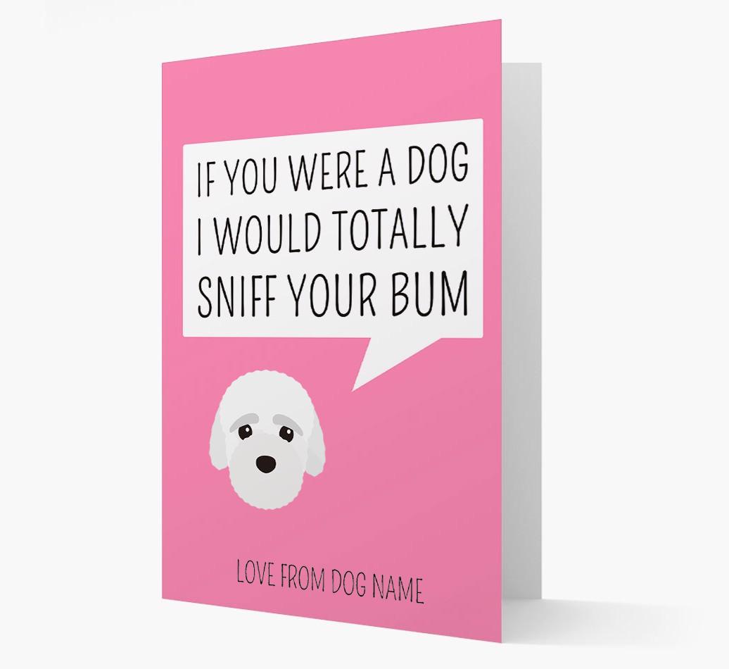 Personalized 'I'd Sniff Your Bum' Card