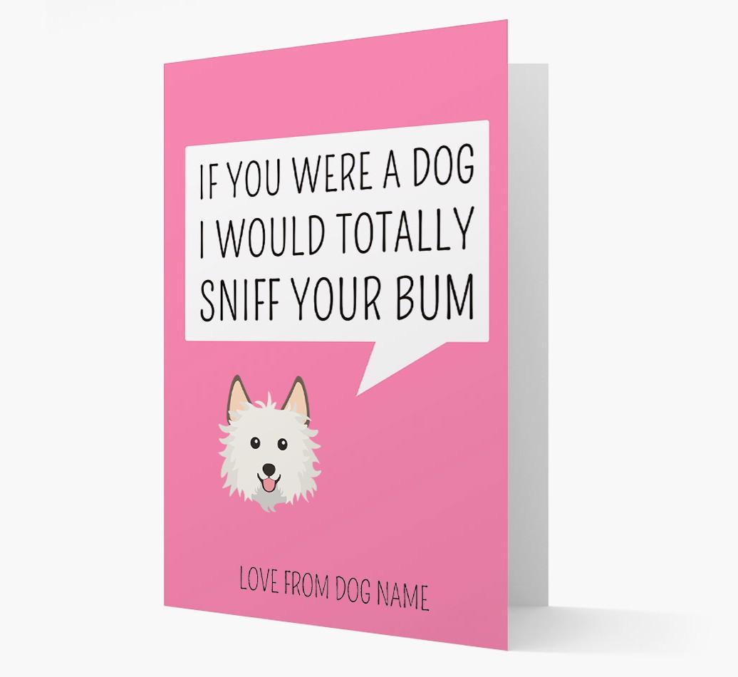 Personalized 'I'd Sniff Your Bum' Card