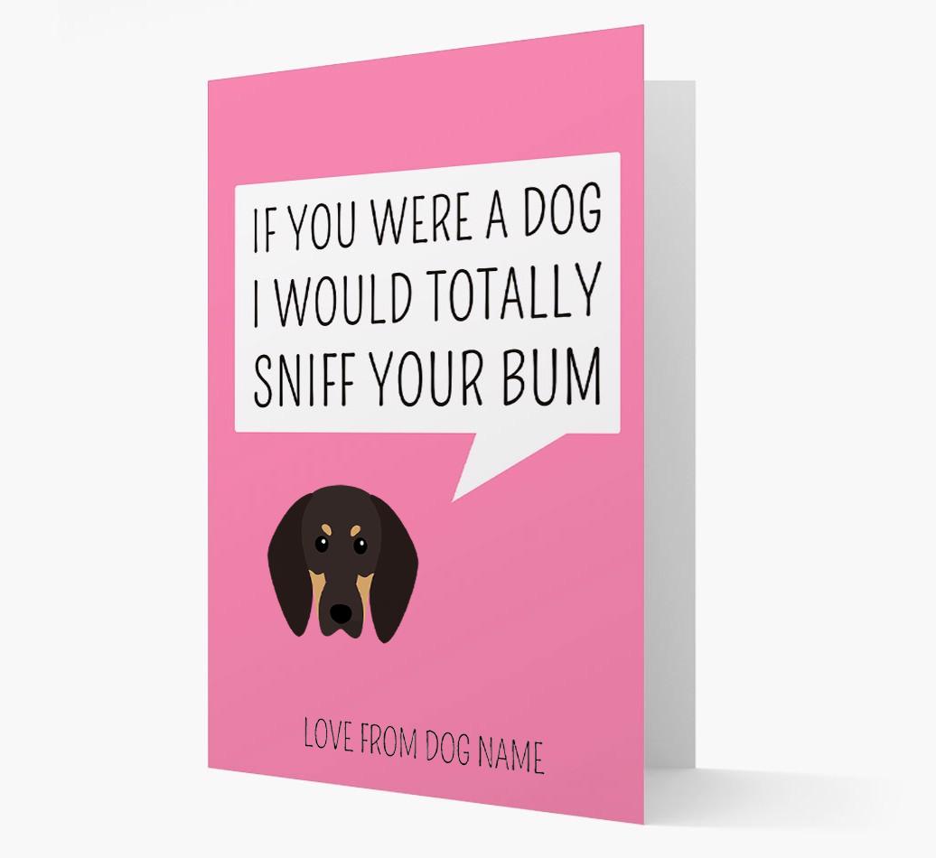 Personalized 'I'd Sniff Your Bum' Card