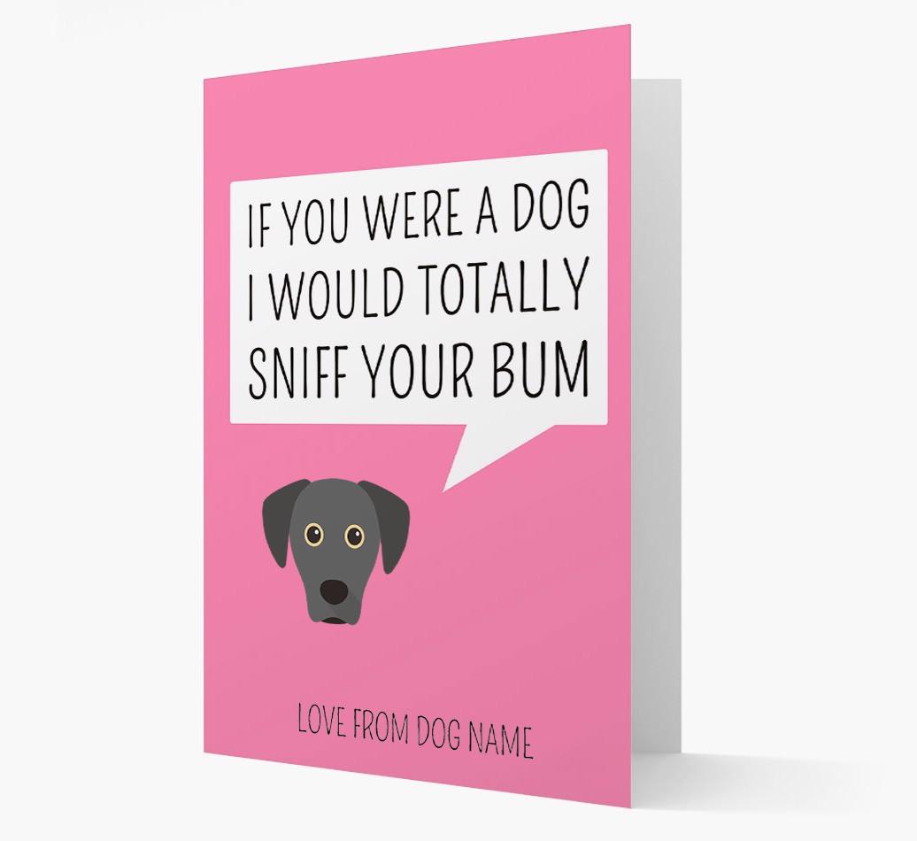 Personalized 'I'd Sniff Your Bum' Card