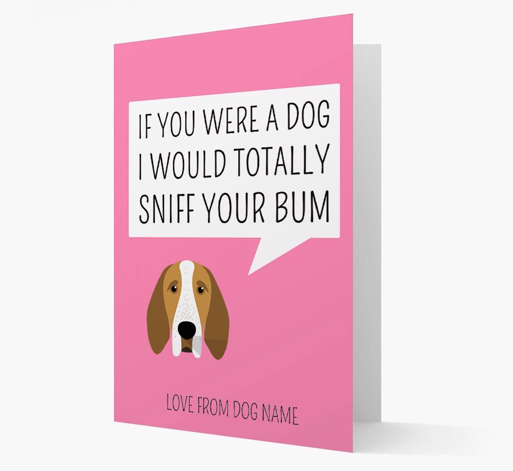 Personalized 'I'd Sniff Your Bum' Card