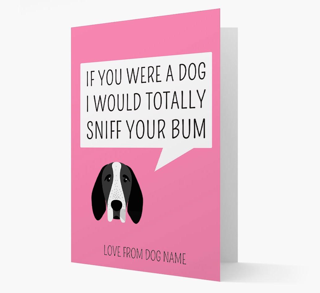 Personalized 'I'd Sniff Your Bum' Card
