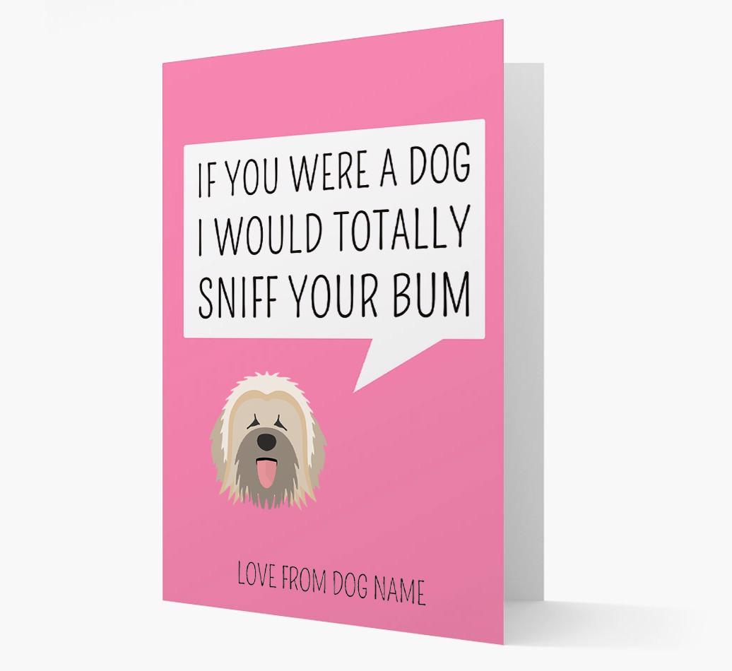 Personalized 'I'd Sniff Your Bum' Card