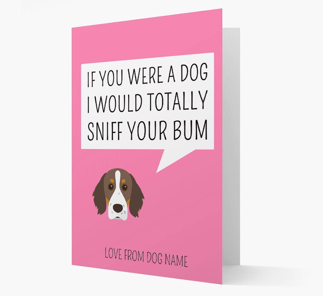 Personalized 'I'd Sniff Your Bum' Card