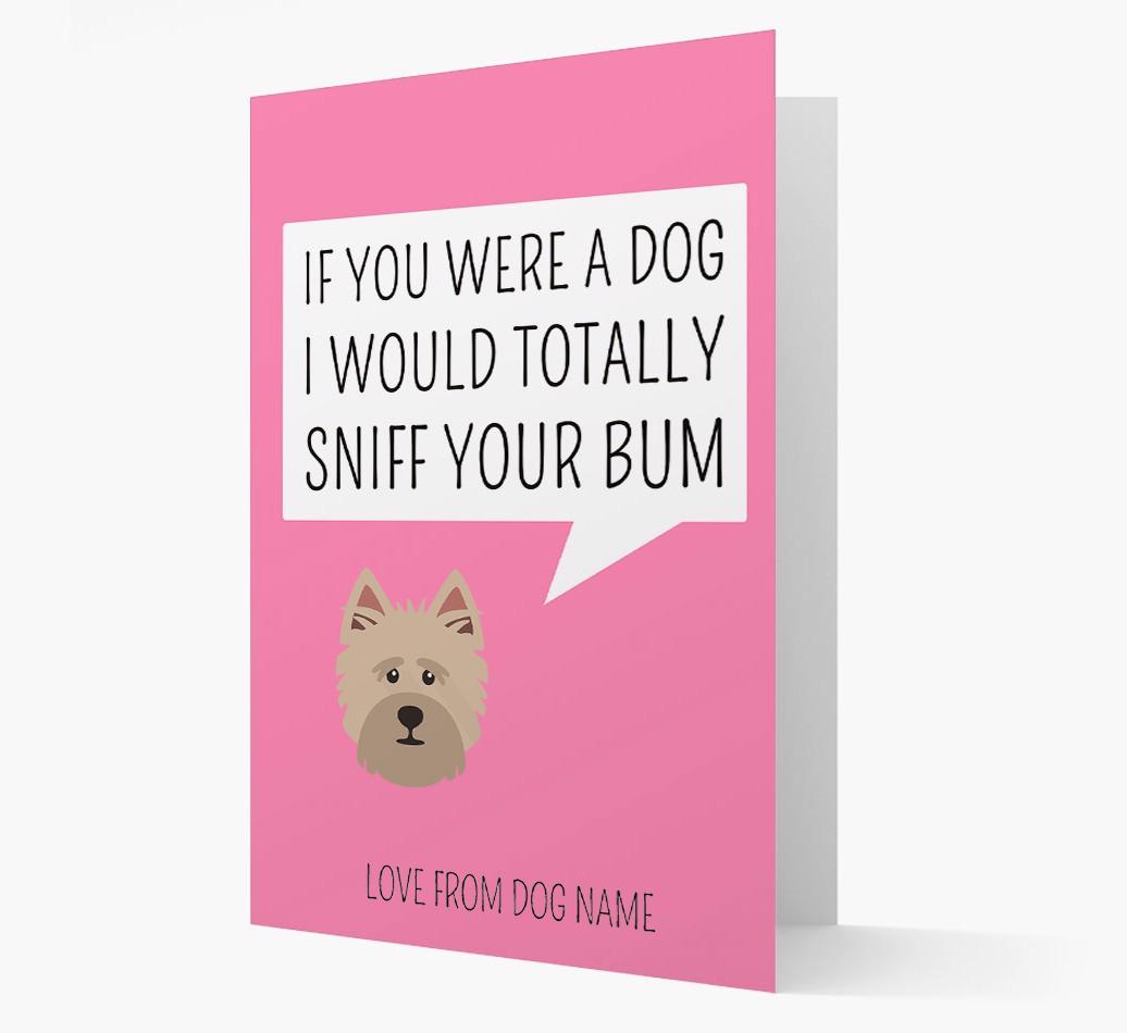 Personalized 'I'd Sniff Your Bum' Card