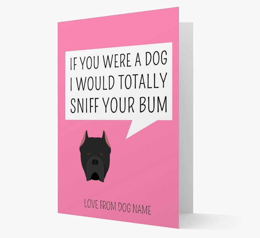 Personalized 'I'd Sniff Your Bum' Card