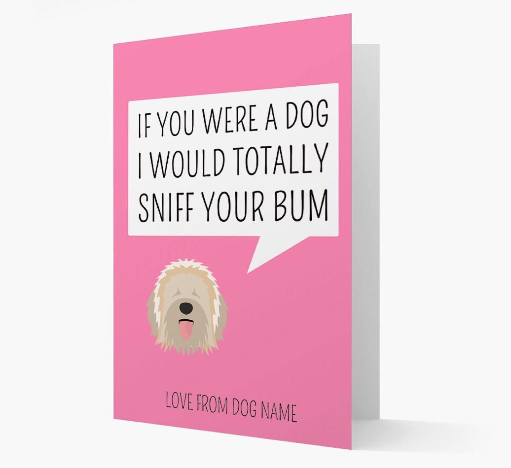 Personalized 'I'd Sniff Your Bum' Card