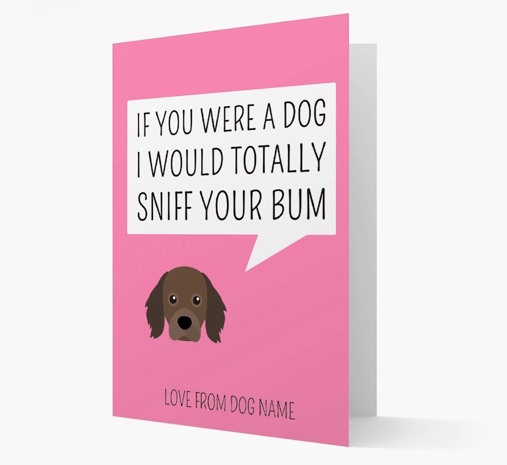 Personalized 'I'd Sniff Your Bum' Card
