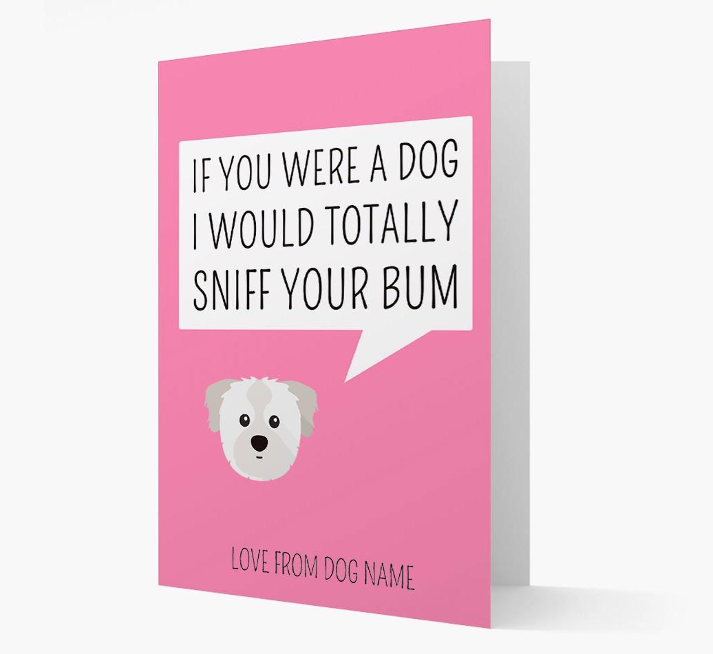 Personalized 'I'd Sniff Your Bum' Card