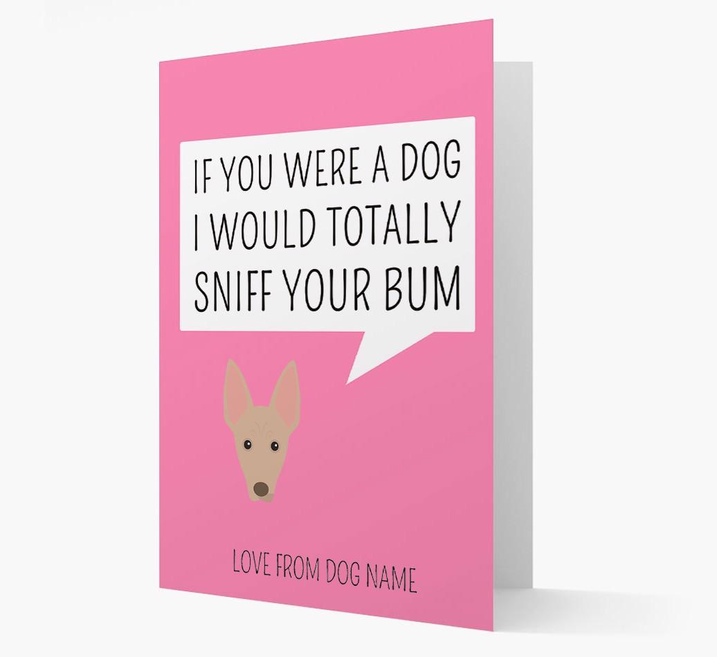 Personalized 'I'd Sniff Your Bum' Card