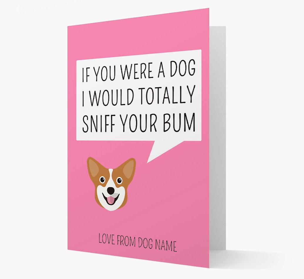 Personalized 'I'd Sniff Your Bum' Card