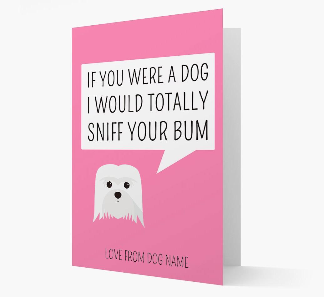 Personalized 'I'd Sniff Your Bum' Card