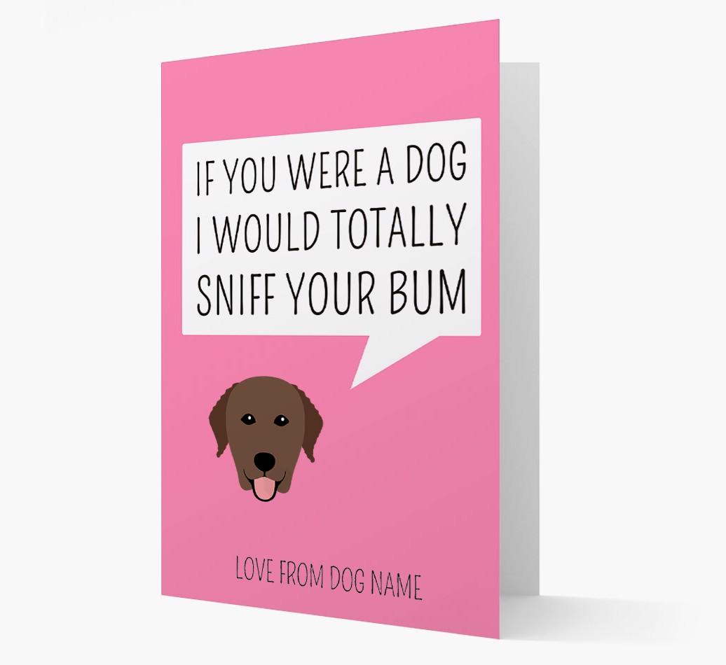 Personalized 'I'd Sniff Your Bum' Card