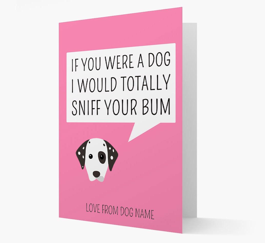 Personalized 'I'd Sniff Your Bum' Card