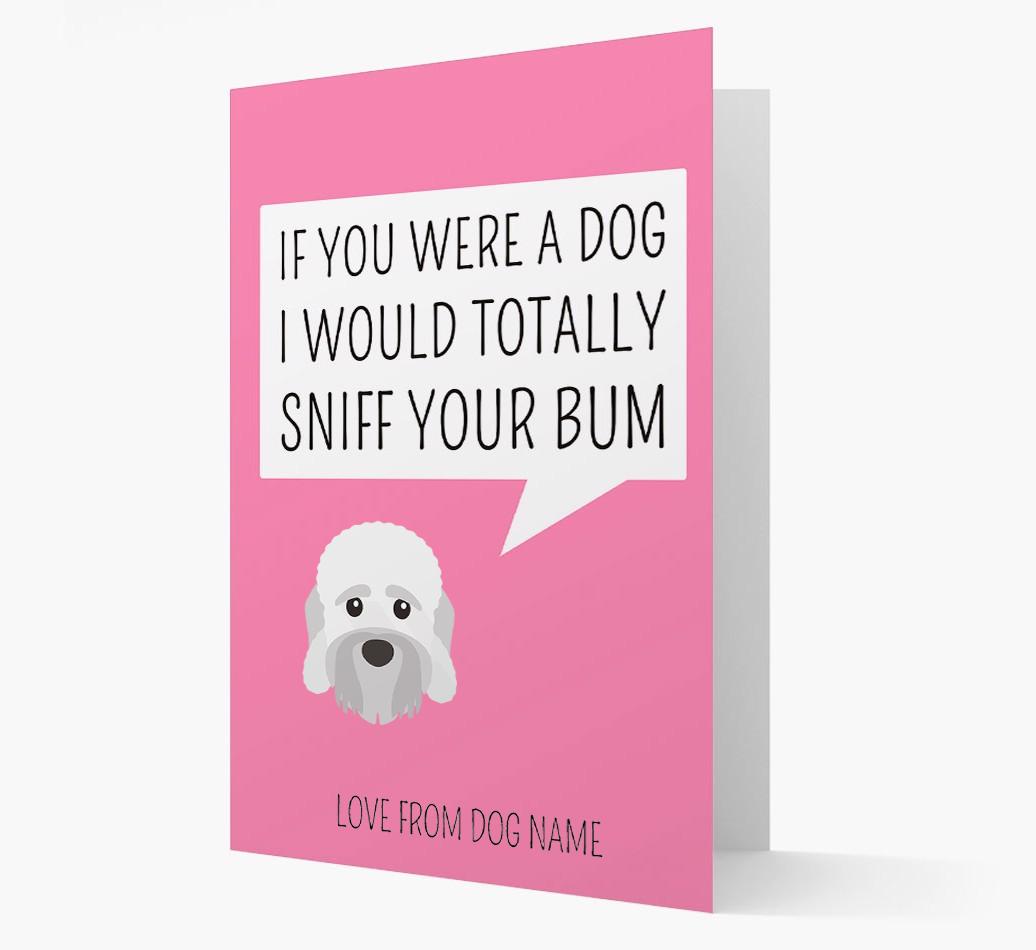 Personalized 'I'd Sniff Your Bum' Card