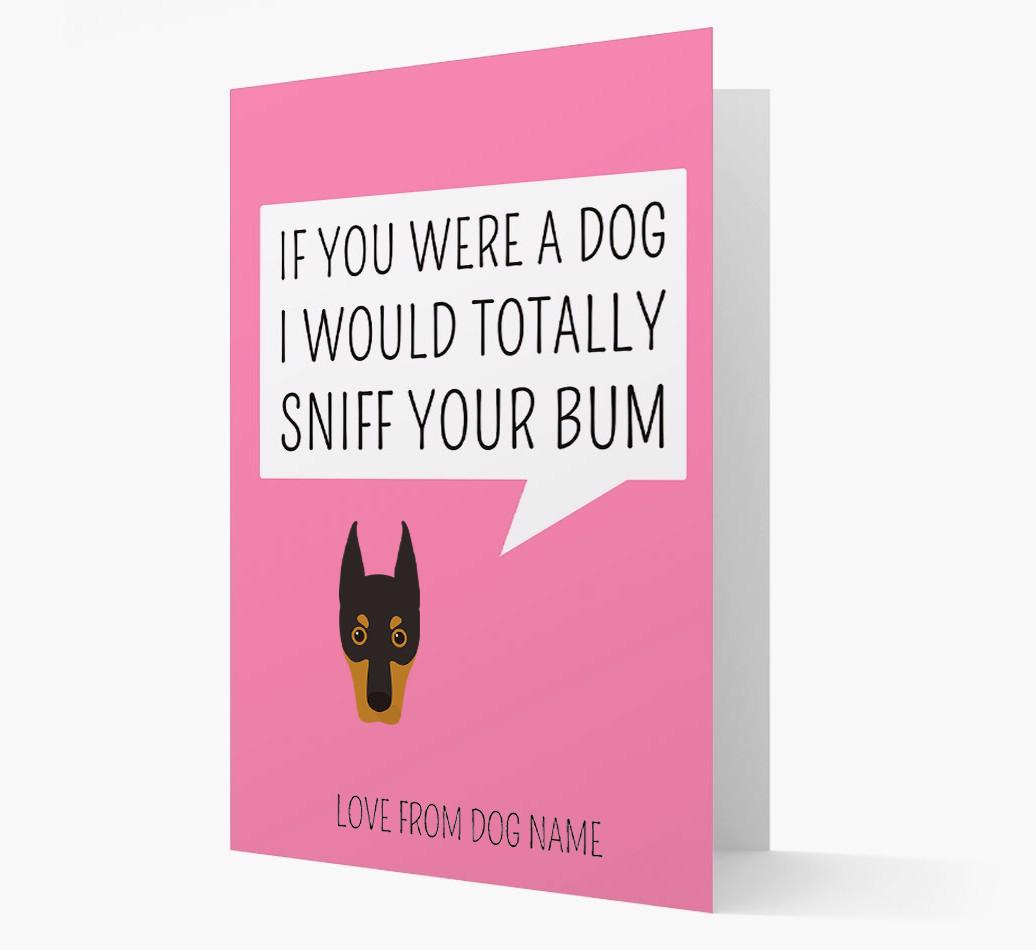 Personalized 'I'd Sniff Your Bum' Card