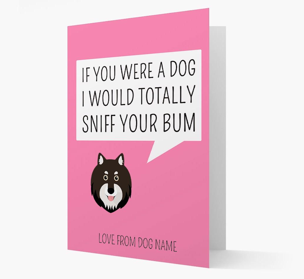 Personalized 'I'd Sniff Your Bum' Card