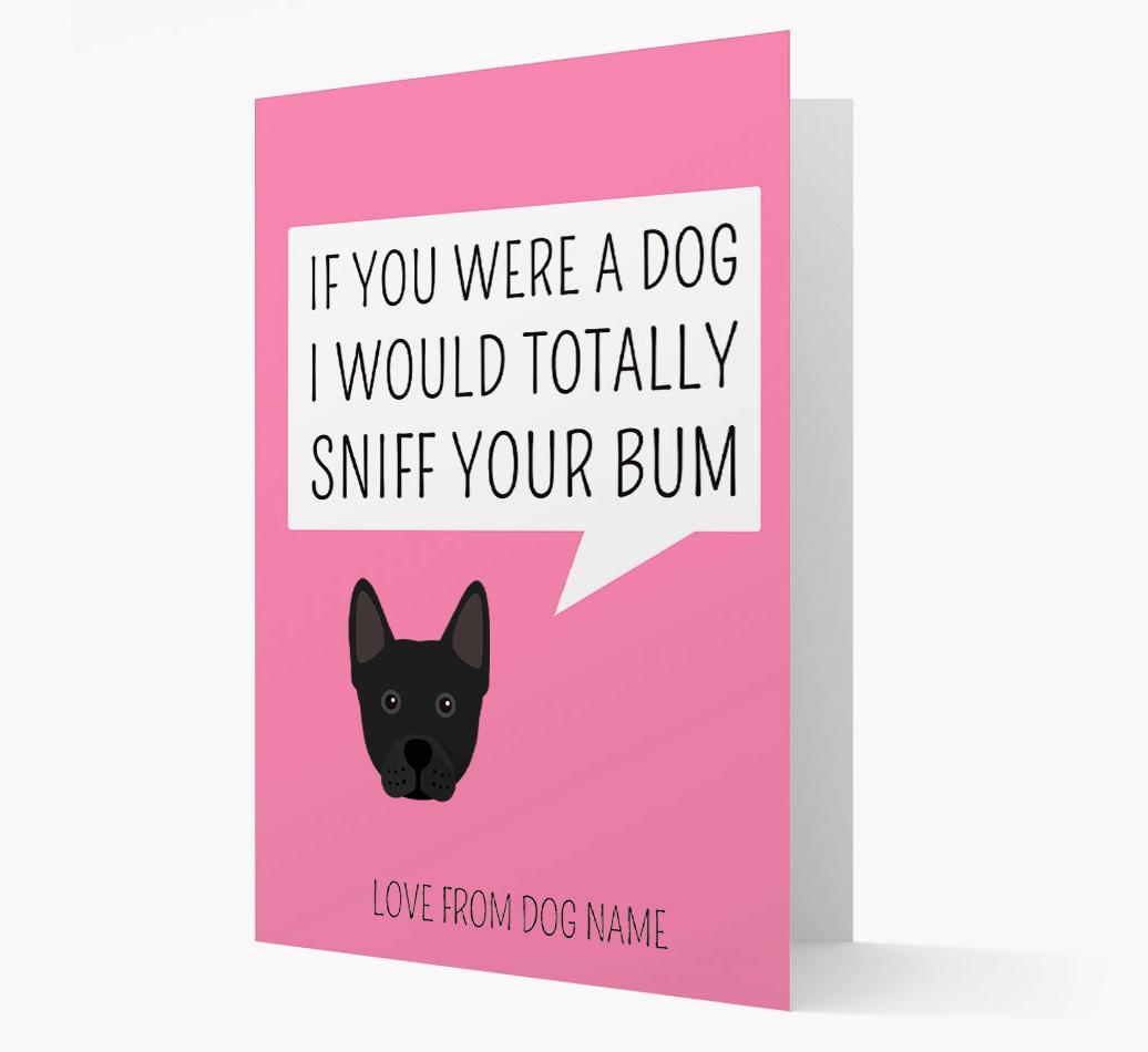 Personalized 'I'd Sniff Your Bum' Card