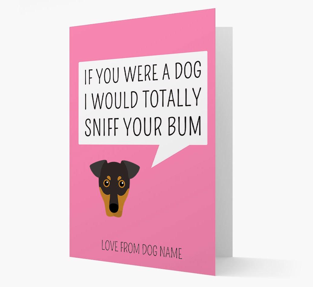 Personalized 'I'd Sniff Your Bum' Card