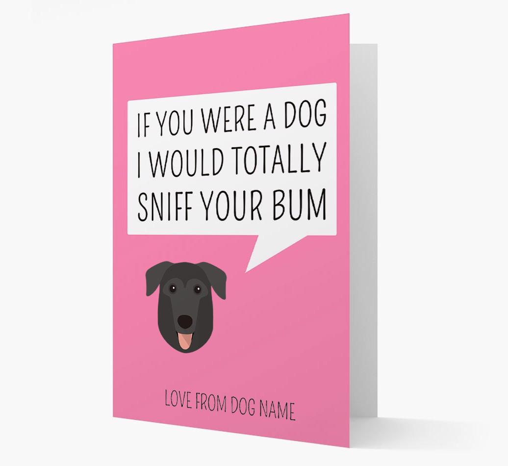 Personalized 'I'd Sniff Your Bum' Card