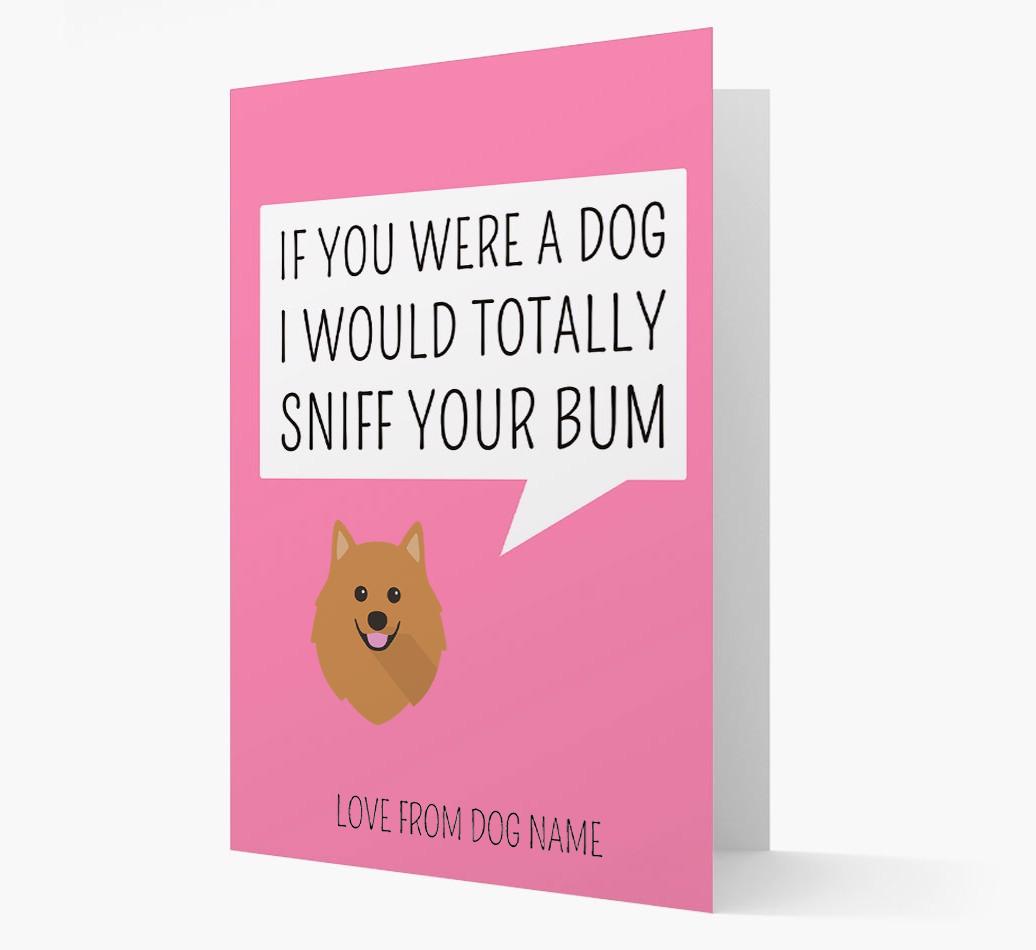 Personalized 'I'd Sniff Your Bum' Card
