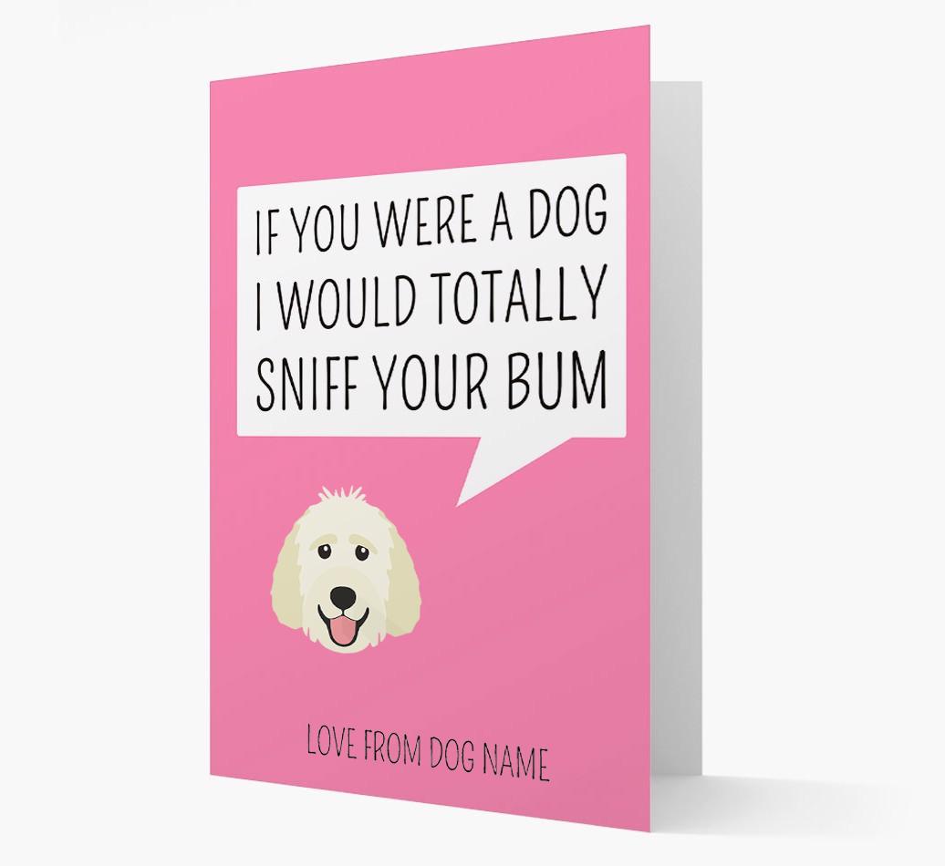 Personalized 'I'd Sniff Your Bum' Card