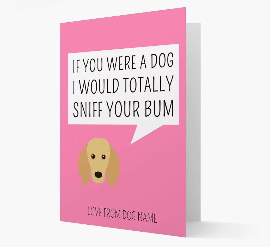 Personalized 'I'd Sniff Your Bum' Card