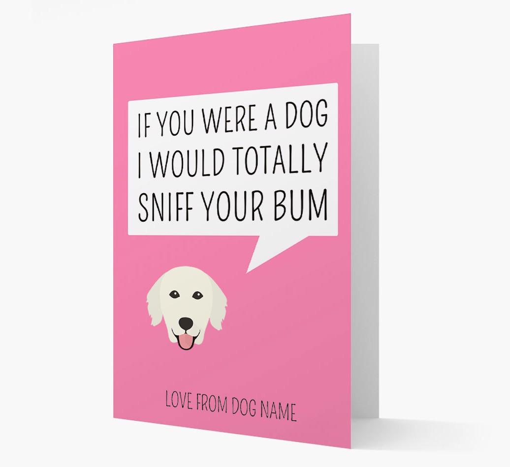Personalized 'I'd Sniff Your Bum' Card