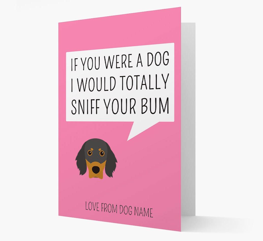 Personalized 'I'd Sniff Your Bum' Card