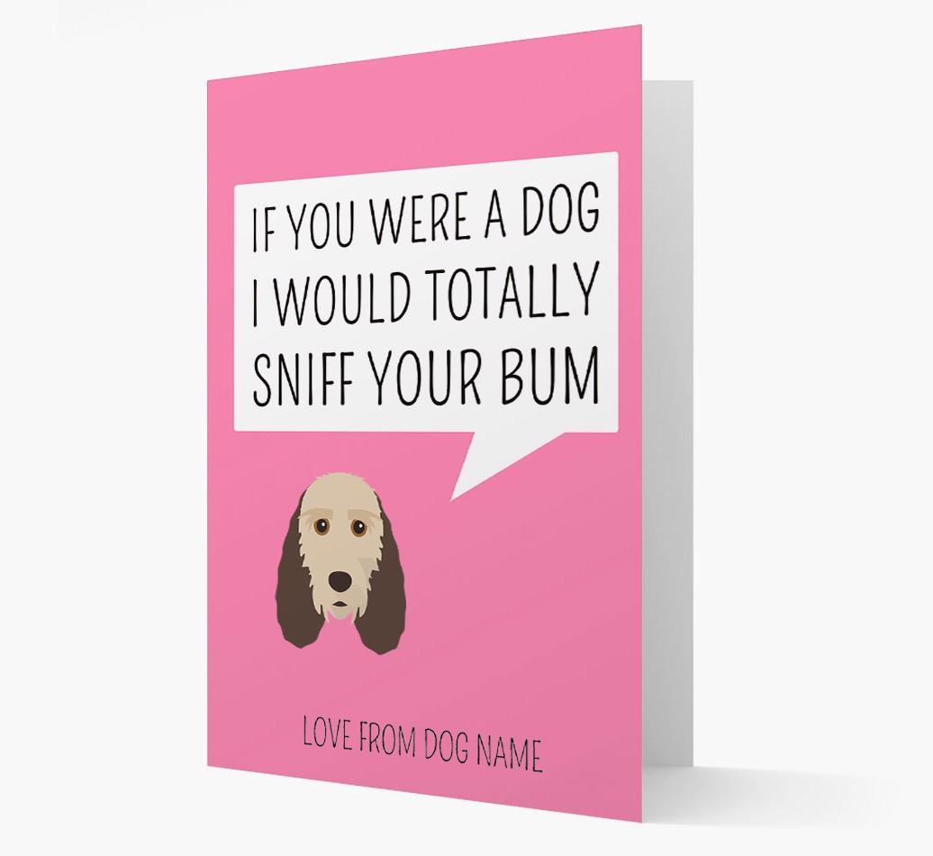 Personalized 'I'd Sniff Your Bum' Card