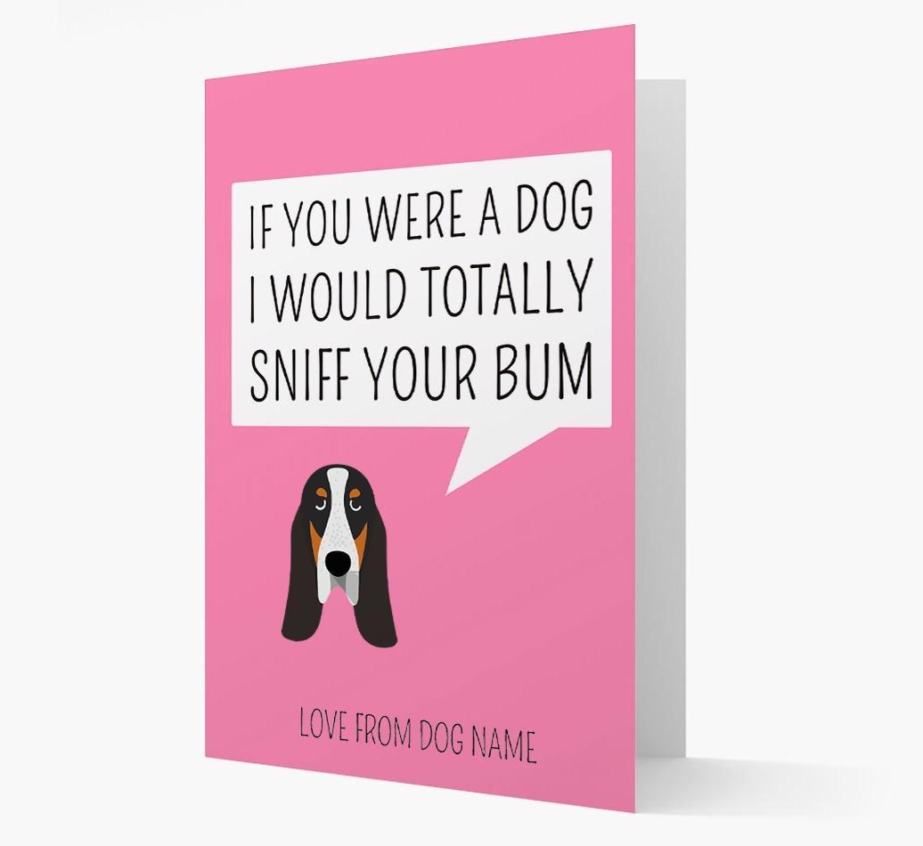 Personalized 'I'd Sniff Your Bum' Card