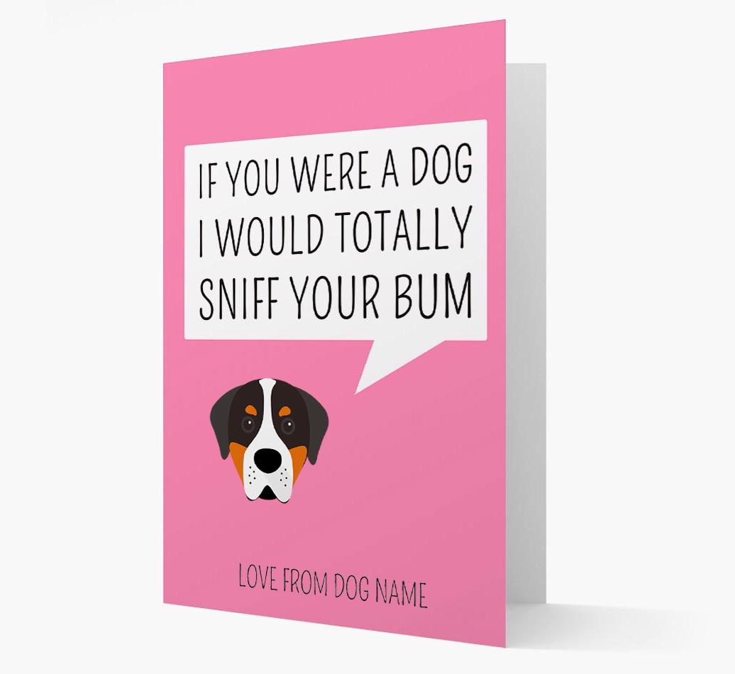 Personalized 'I'd Sniff Your Bum' Card