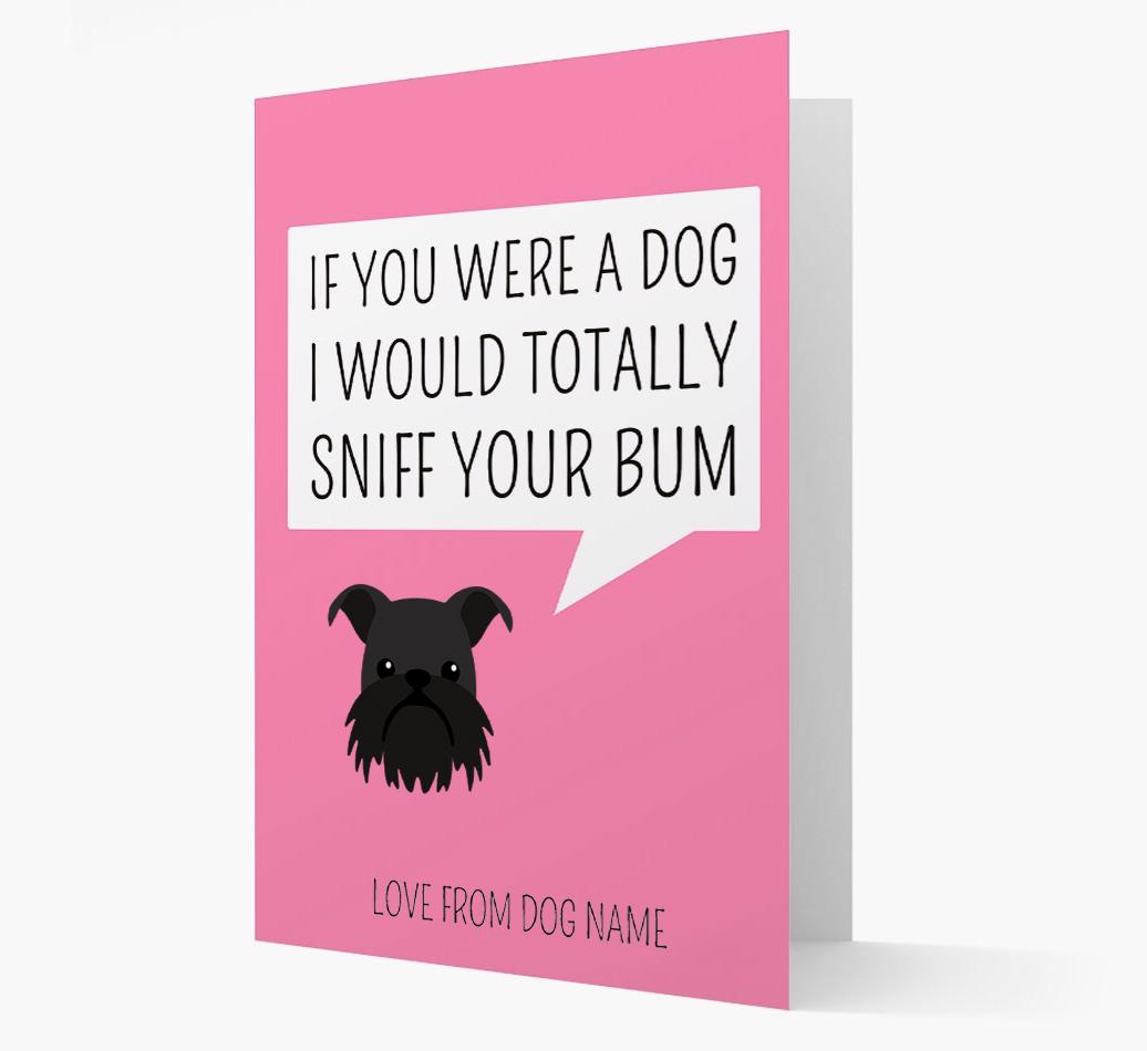 Personalized 'I'd Sniff Your Bum' Card