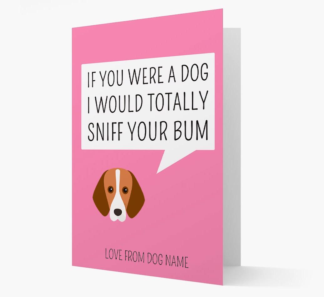 Personalized 'I'd Sniff Your Bum' Card