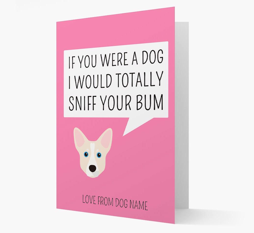 Personalized 'I'd Sniff Your Bum' Card