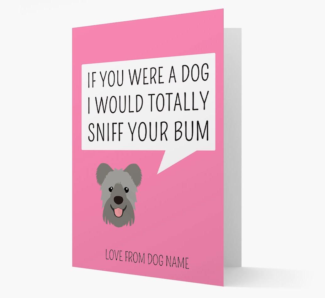 Personalized 'I'd Sniff Your Bum' Card