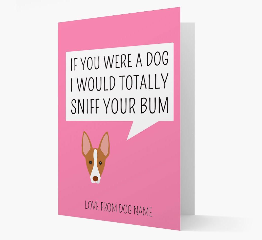 Personalized 'I'd Sniff Your Bum' Card