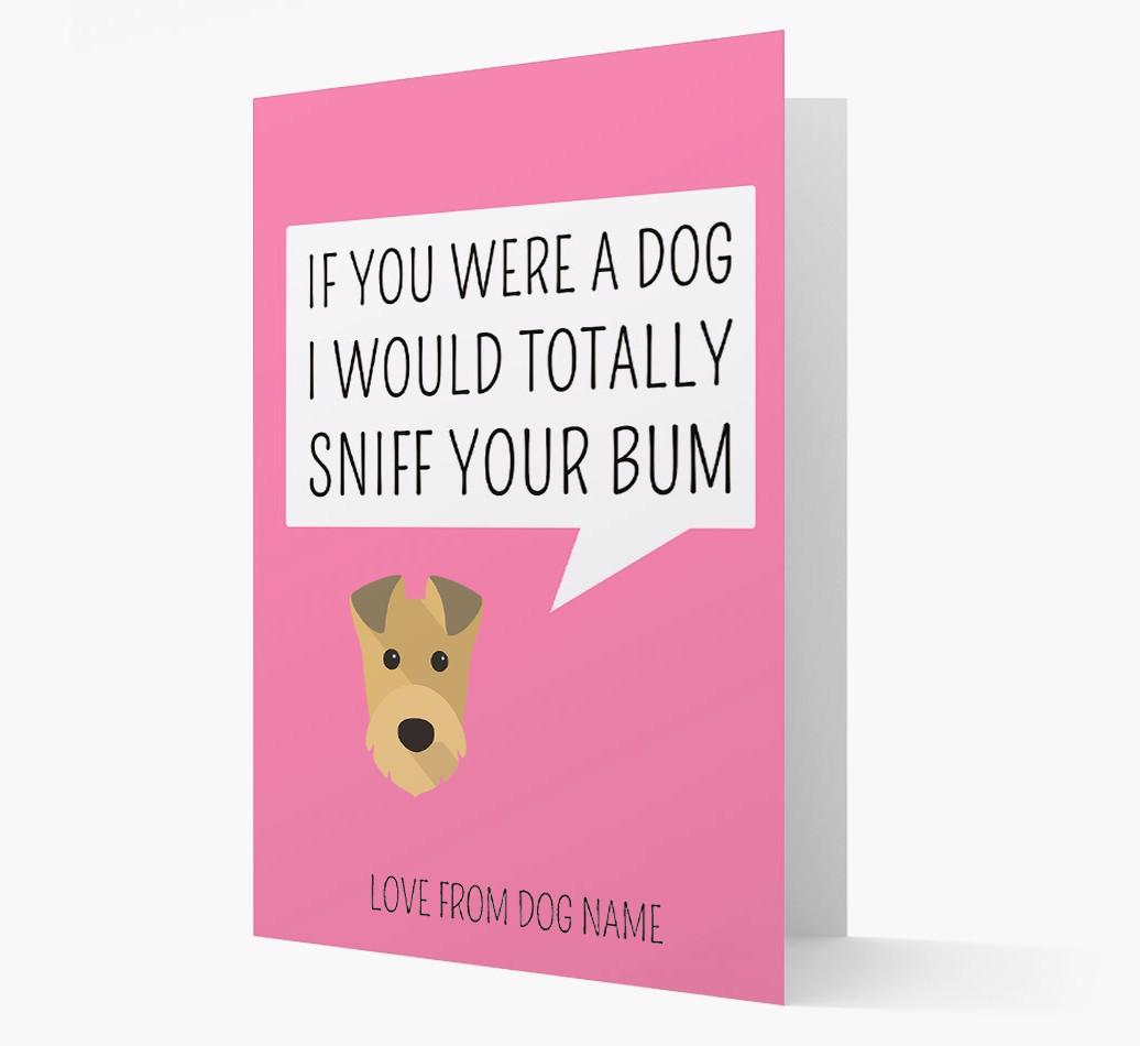 Personalized 'I'd Sniff Your Bum' Card