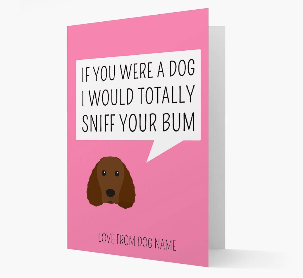 Personalized 'I'd Sniff Your Bum' Card