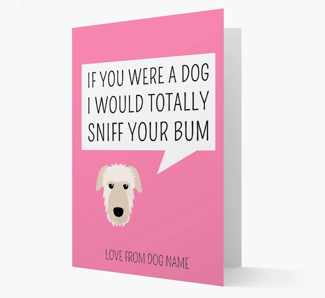 Personalized 'I'd Sniff Your Bum' Card