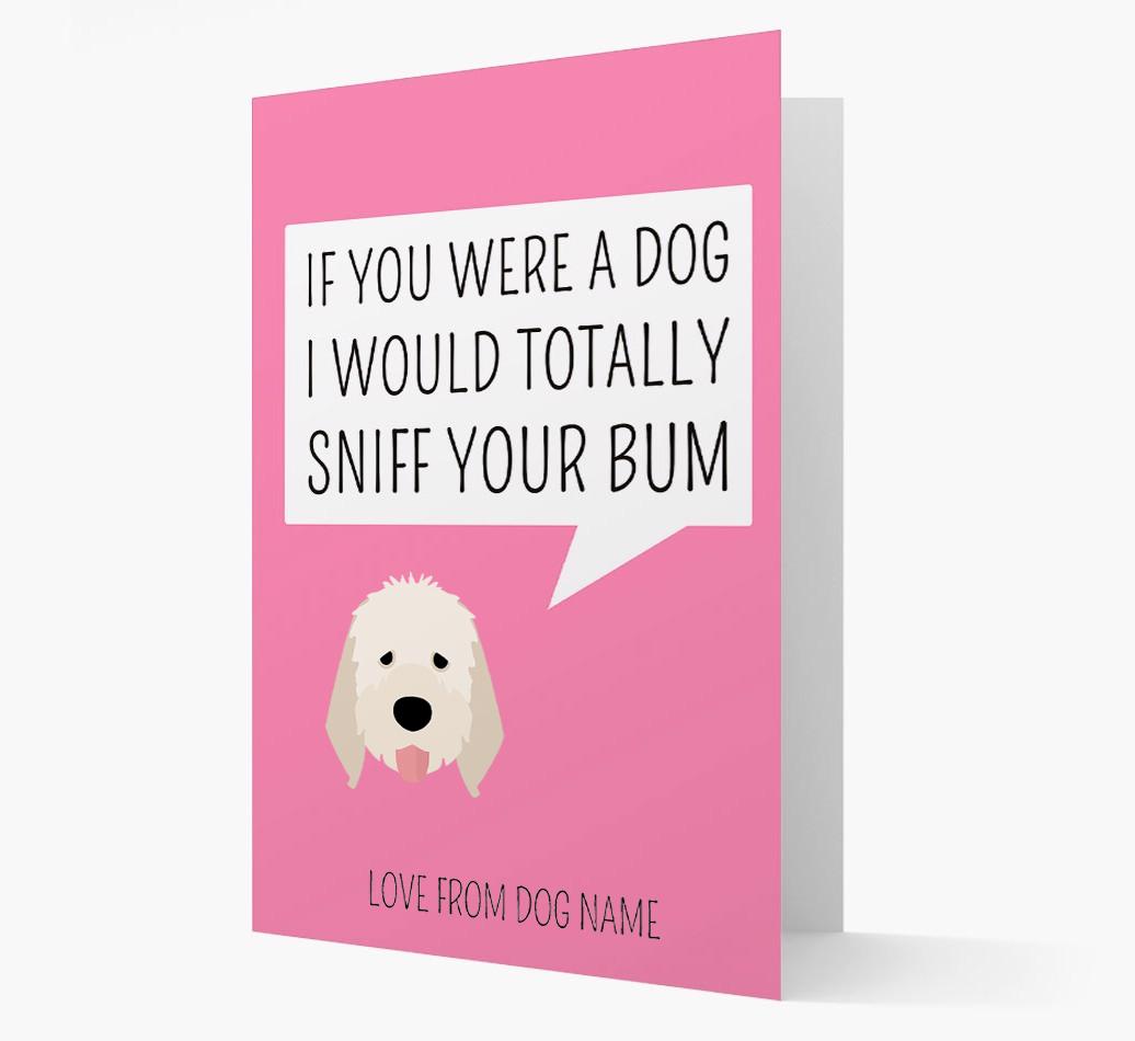 Personalized 'I'd Sniff Your Bum' Card
