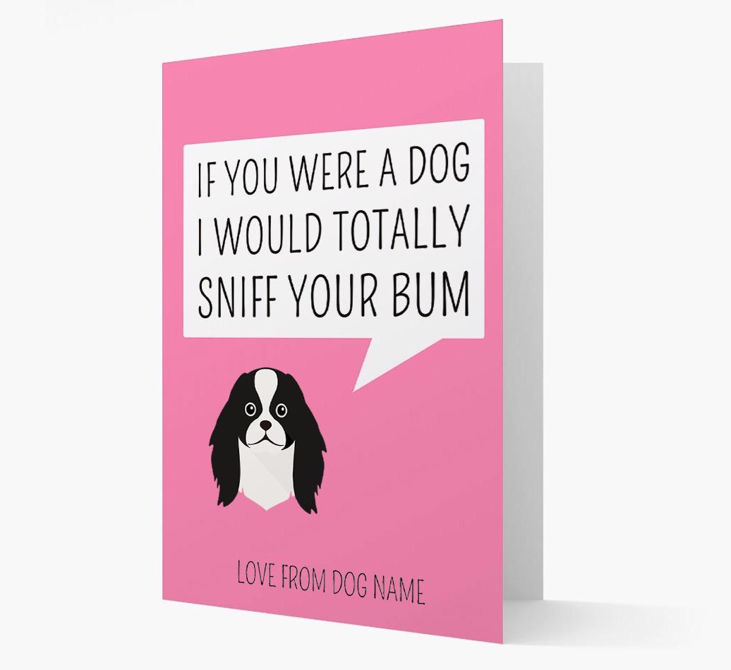 Personalized 'I'd Sniff Your Bum' Card