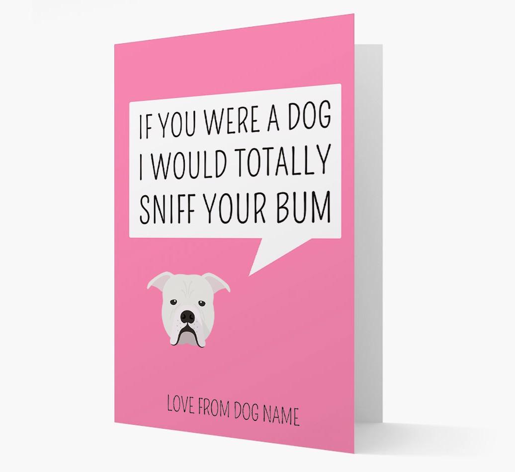 Personalized 'I'd Sniff Your Bum' Card
