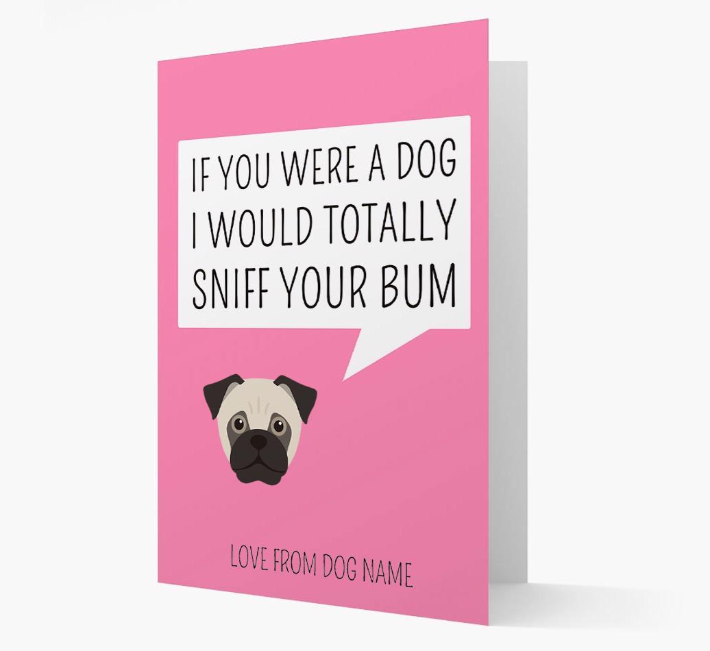 Personalized 'I'd Sniff Your Bum' Card