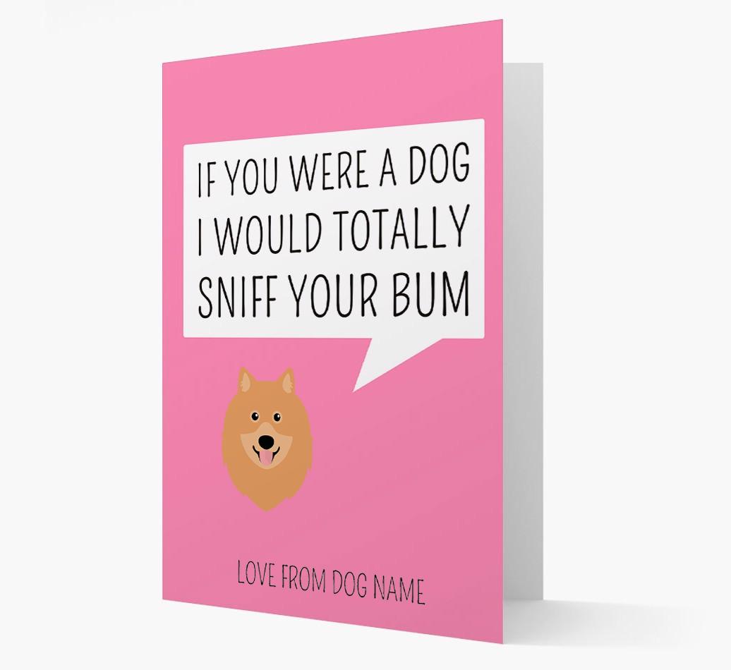 Personalized 'I'd Sniff Your Bum' Card