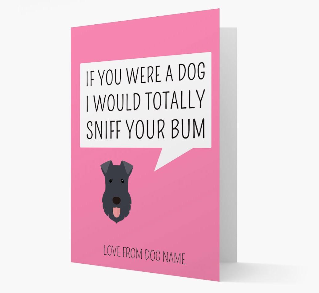 Personalized 'I'd Sniff Your Bum' Card